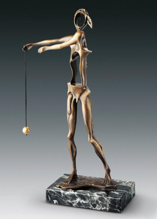 Picture of a bonze sculpture in edition by Salvador Dali, artist represented at Galerie Montmartre, Paris, France