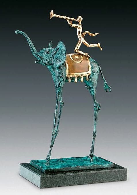 Picture of a bonze sculpture in edition by Salvador Dali, artist represented at Galerie Montmartre, Paris, France