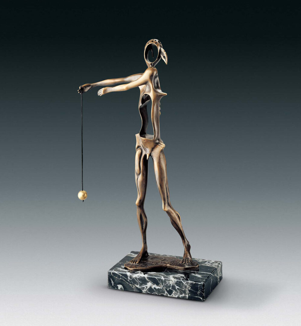 Picture of a bonze sculpture in edition by Salvador Dali, artist represented at Galerie Montmartre, Paris, France