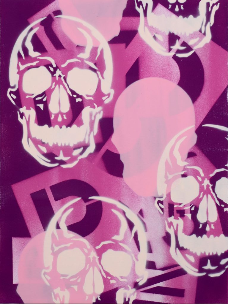 Picture of a painting by American artist Seen, represented at Galerie Montmartre, Paris, France