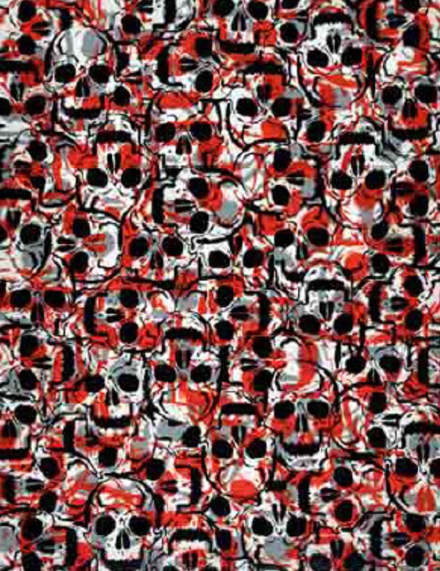 Picture of a painting by American artist Seen, represented at Galerie Montmartre, Paris, France