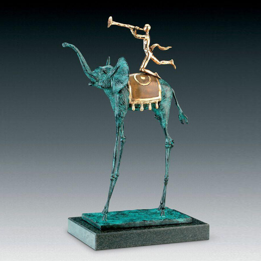 Picture of a bonze sculpture in edition by Salvador Dali, artist represented at Galerie Montmartre, Paris, France