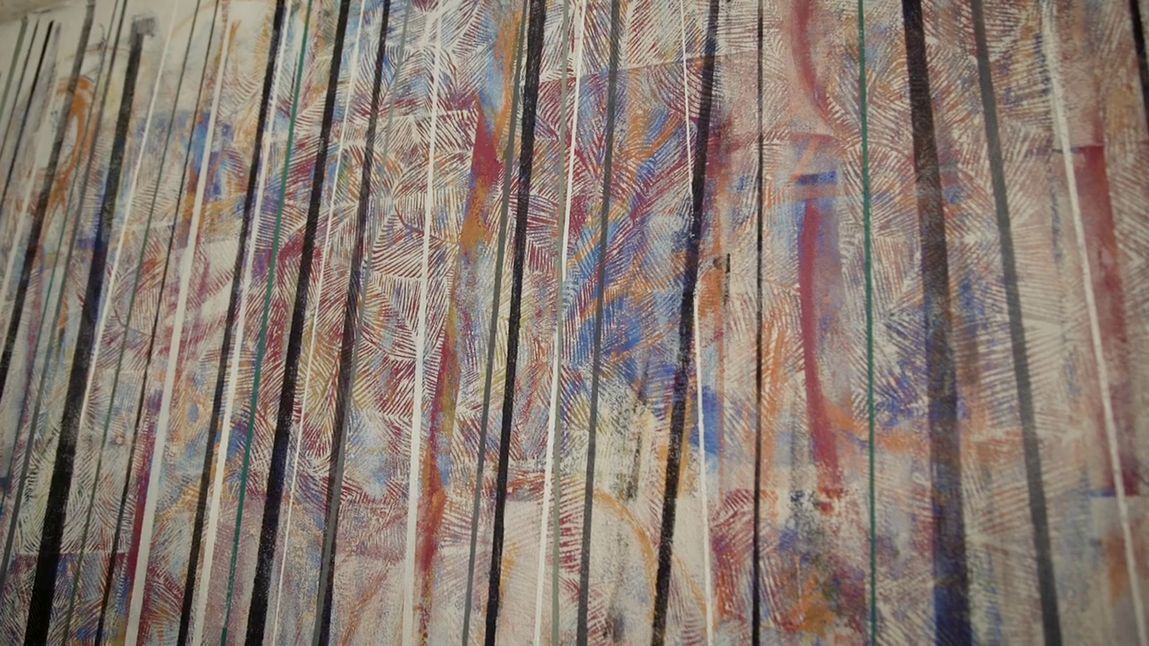 Photo rapprochée d'une peinture de Luz Severino