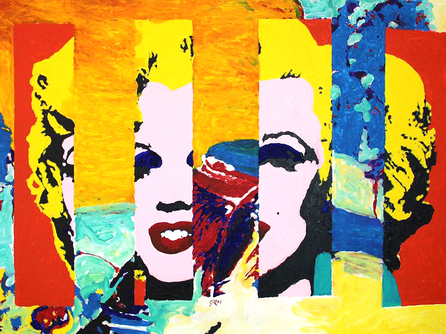 Photo of Marilyn in the Sky, serigraphy by James Francis Gill