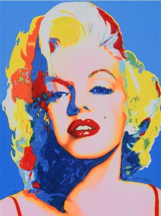 Photo of Marilyn Monroe Blue, serigraphy by James Francis Gill