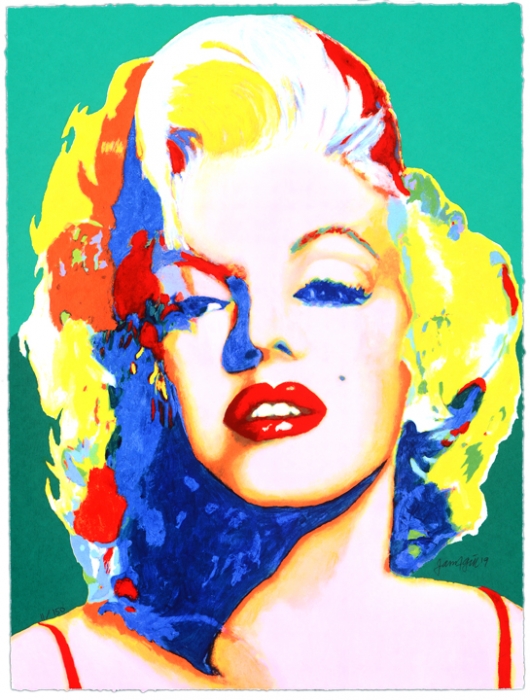 Photo of Marilyn Monroe Green, serigraphy by James Francis Gill