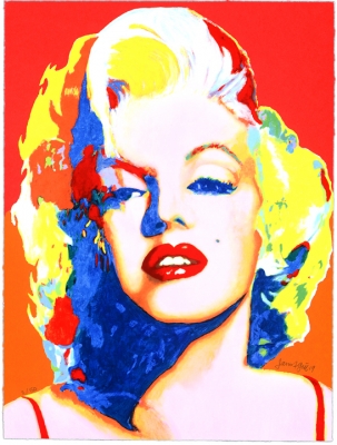 Photo of Marilyn Monroe Red, serigraphy by James Francis Gill