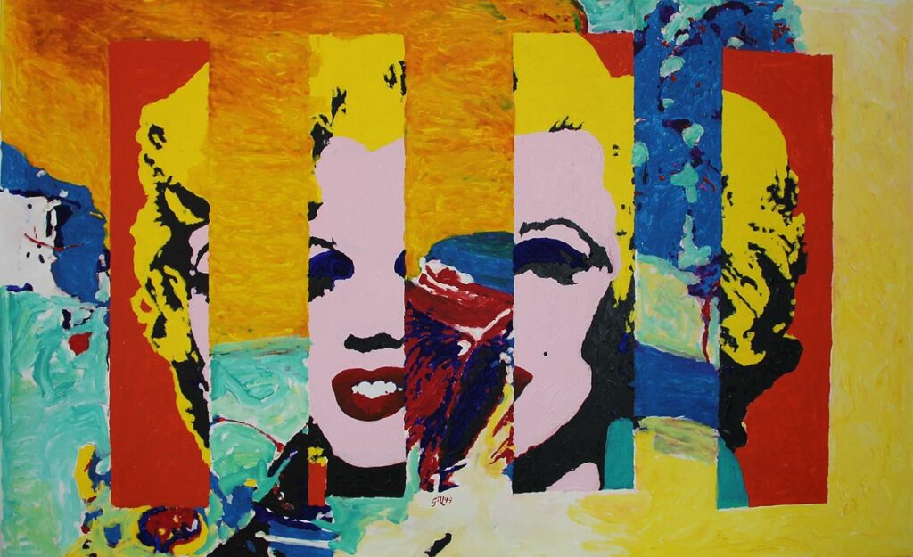 Photo of Marilyn in the Sky, serigraphy by James Francis Gill