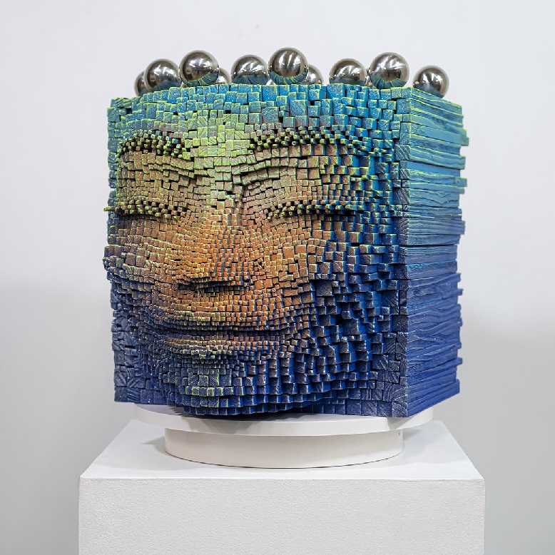 Photo of In the Clouds, wood and acrylic sculpture by Gil Bruvel