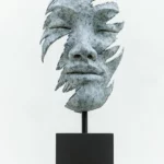 Photo of Faces II White, bronze sculpture by Anton Smit