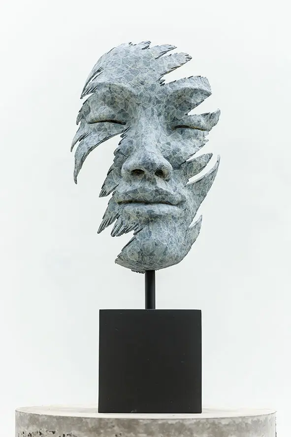 Photo of Faces II White, bronze sculpture by Anton Smit