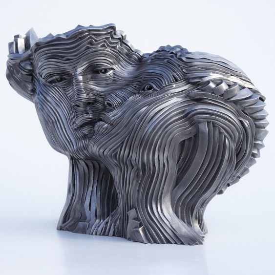 Photo of Flowing, stainless steel sculpture by Gil Bruvel