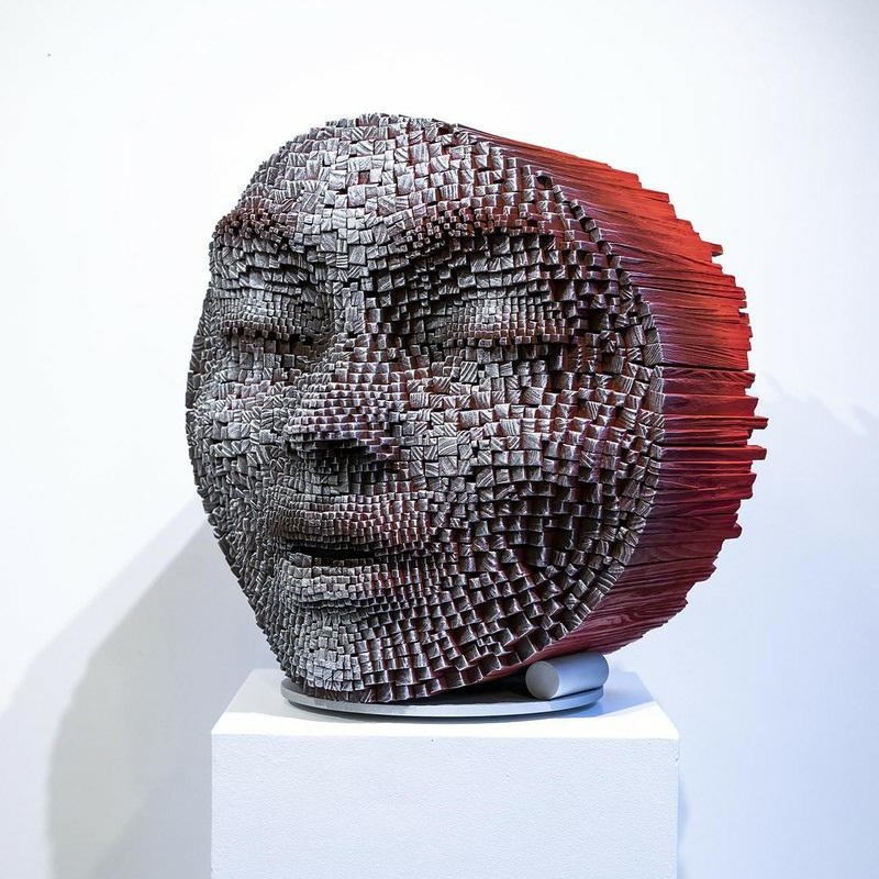 Photo of Equanimity, wood and acrylic sculpture by Gil Bruvel