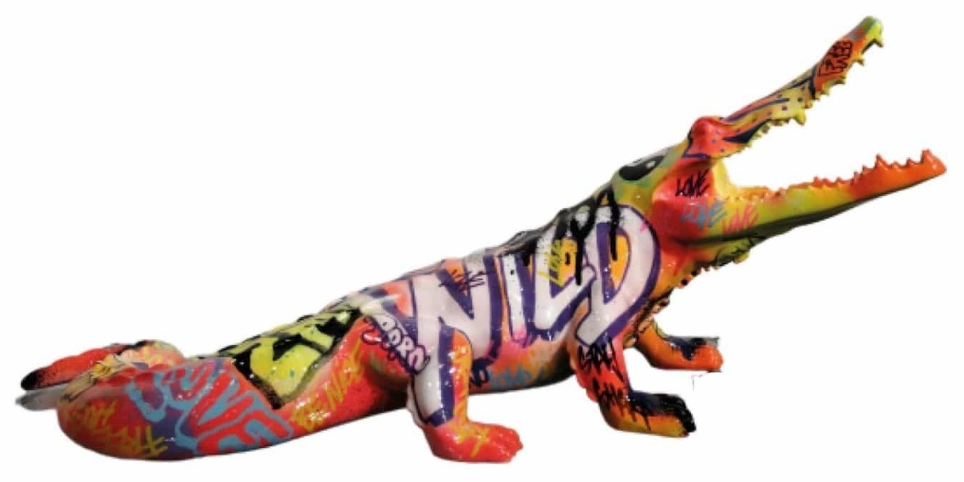 Photo of Crocodile Tag, scuplture by Richard Orlinski made in blue resin